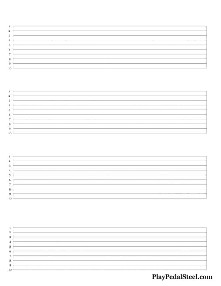 Pedal Steel Tab Sheets - Playpedalsteel.com