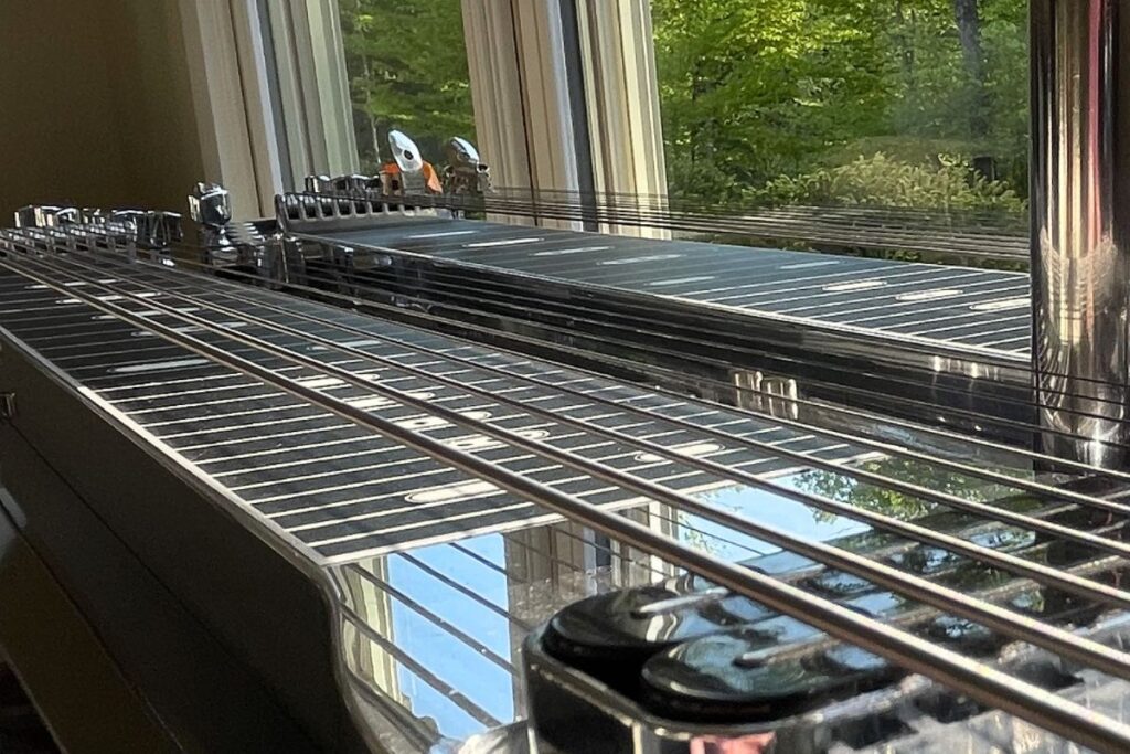 pedal steel fretboard close up C6 neck