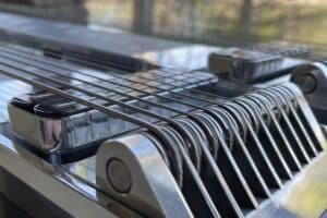pedal steel guitar being played without finger picks