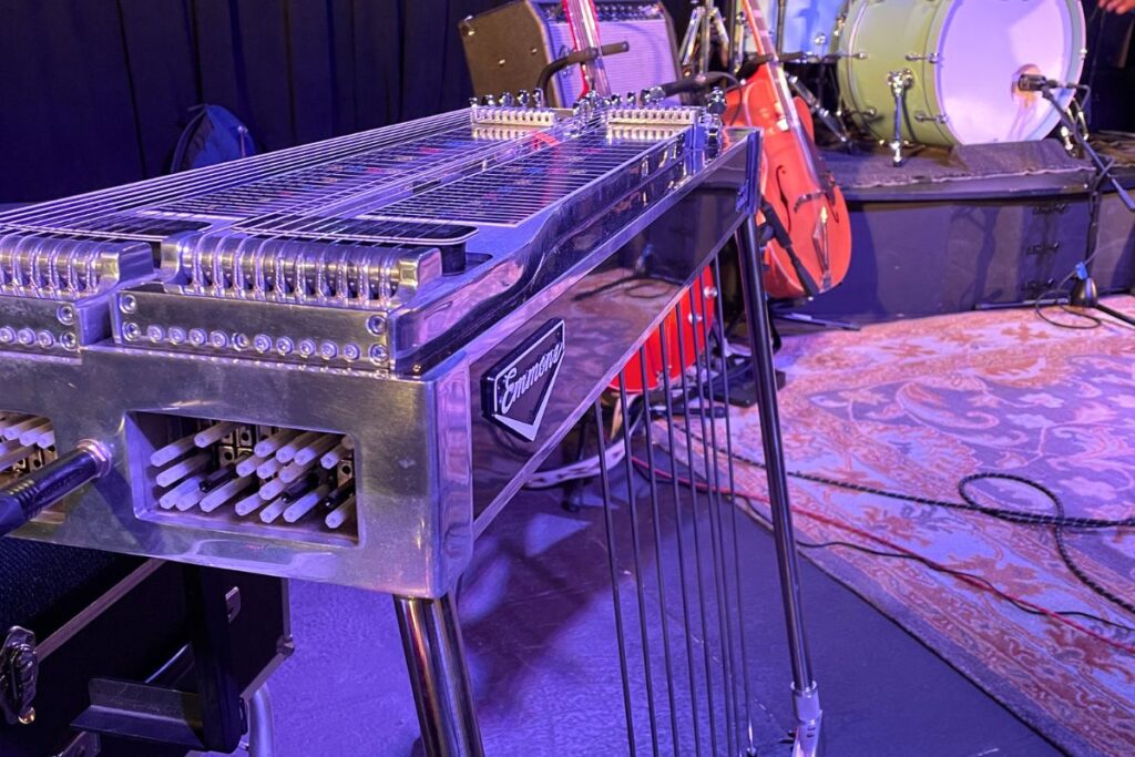 pedal steel set up on stage