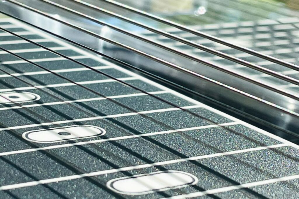 pedal steel fretboard and strings closeup view
