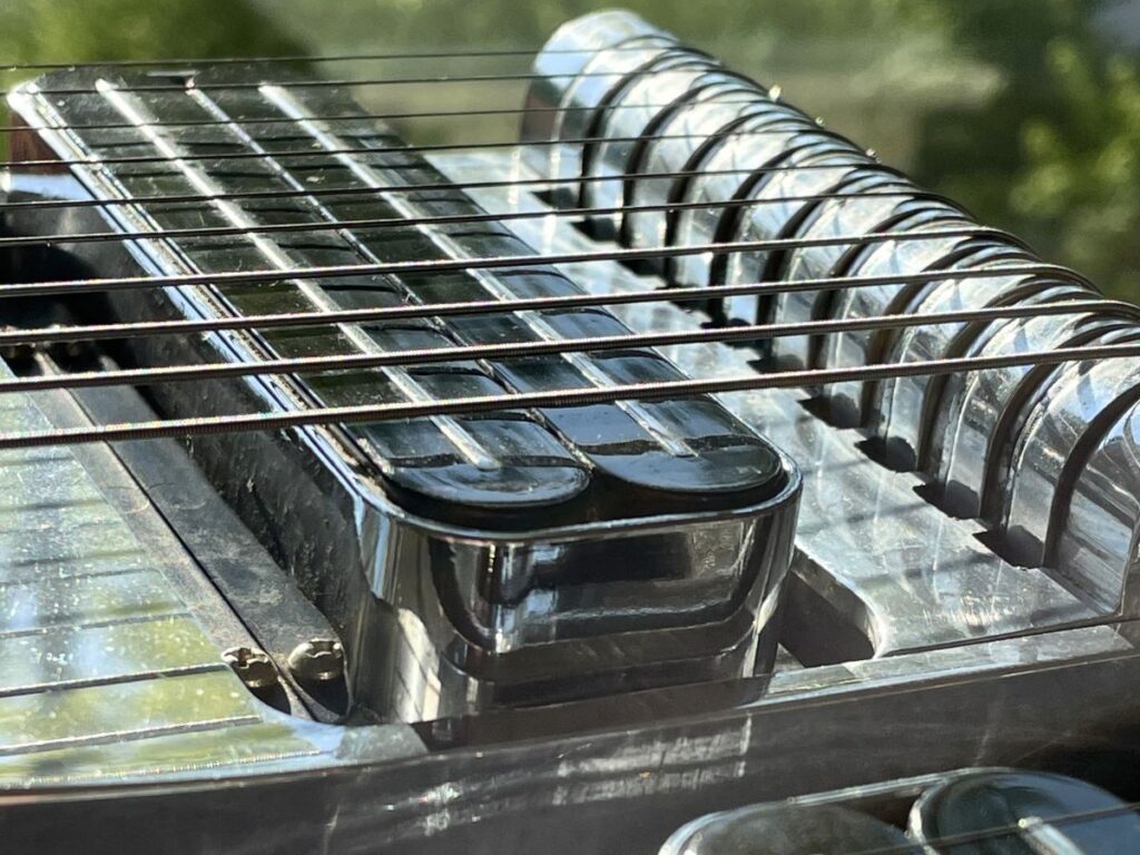 pedal steel pickup closeup view